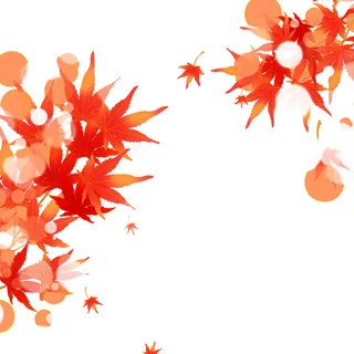 秋季红色叶子免抠素材