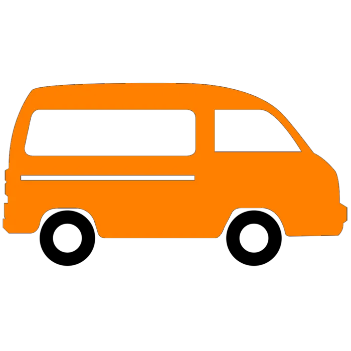 橘色车辆卡通