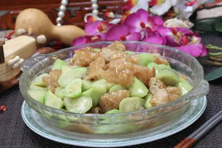 老油条炒丝瓜  10元