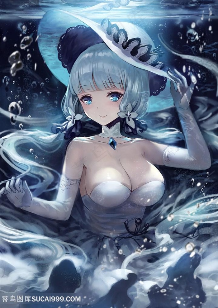 戴帽子的性感女生日本动漫图片