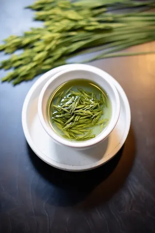 绿茶品茶茶文化摄影图