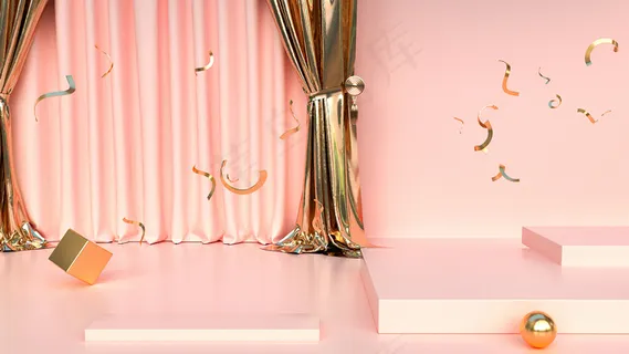 C4D电商场景模型渲染背景