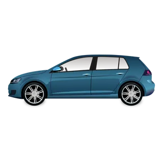 蓝色轿车新能源车侧面图标