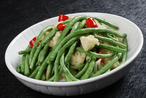 CXC00318长豆角炒花菜 CXC00318长豆角炒花菜