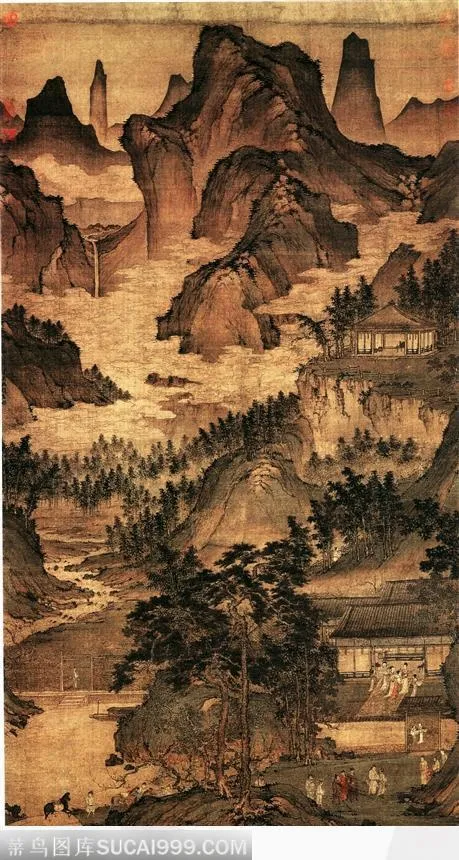 东山丝竹图