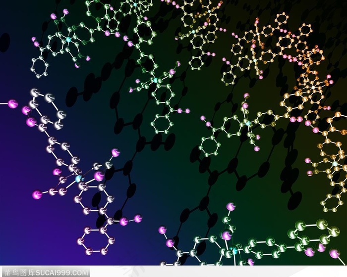 医学基因数码图-彩色的基因链