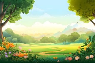 绿色清新户外草地背景