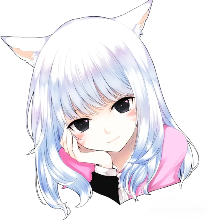 猫咪耳女孩人物素材卡通简笔