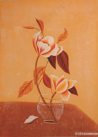 唯美花卉花枝装饰画