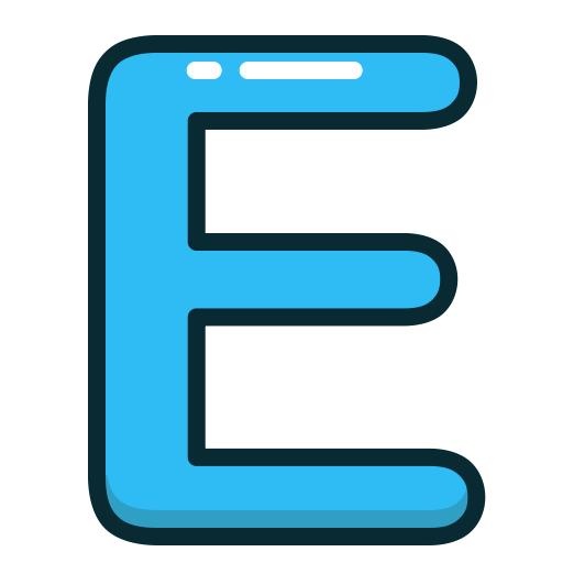 字母E PNG免抠(512x512)