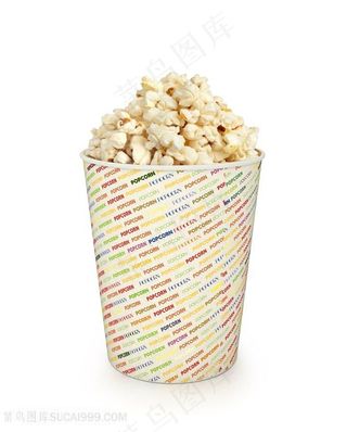 休闲食品爆米花特写高清图片