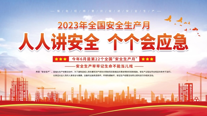 2023安全月展板psd模版下载