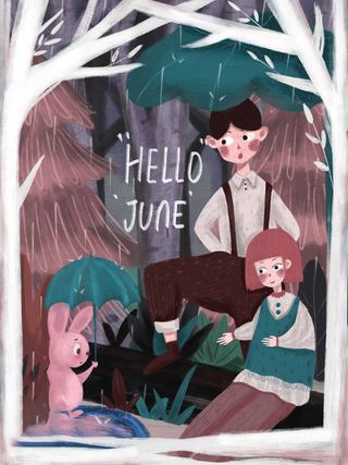 谷雨海报二十四节气插画