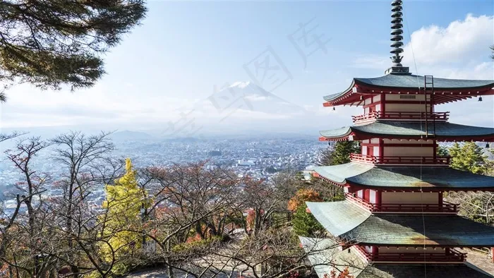 美丽的日本浅草寺景色高清摄影图片