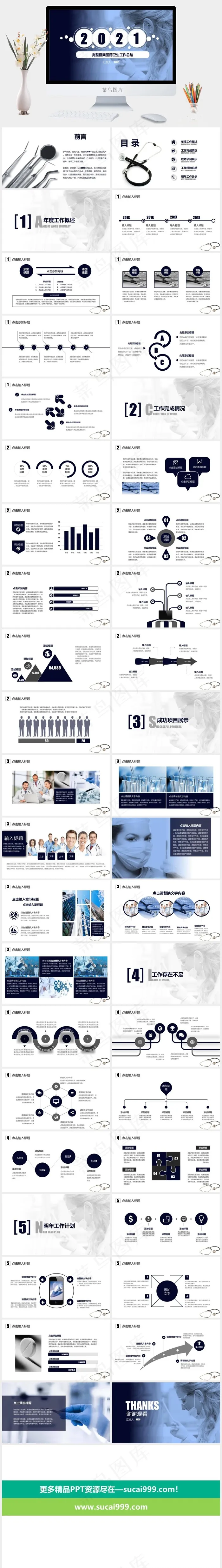 医药医疗卫生行业年终总结新年计划ppt模板 医药医疗卫生行业年终总结新年计划ppt模板