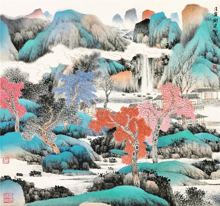 中国风素材山水画