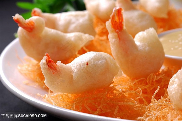 金丝过江大虾中华美食摄影图
