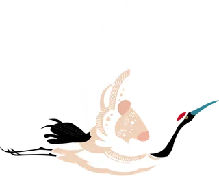 中国风古典中式国潮风手绘飞鹤图案仙鹤装饰素材PNG免抠插画元素