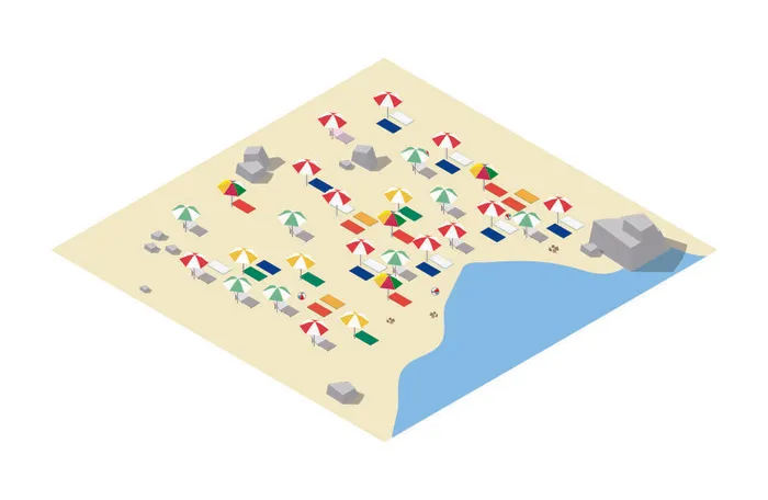 分析图素材图标集合景观建筑立面插画场景AI矢量图形设计eps,ai矢量模版下载