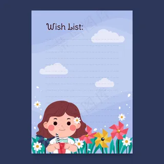 高清矢量  卡通人物及花卉