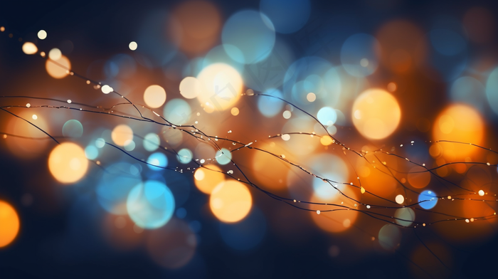 闪光抽象灯彩色的灰尘和光芒豪华散景背景