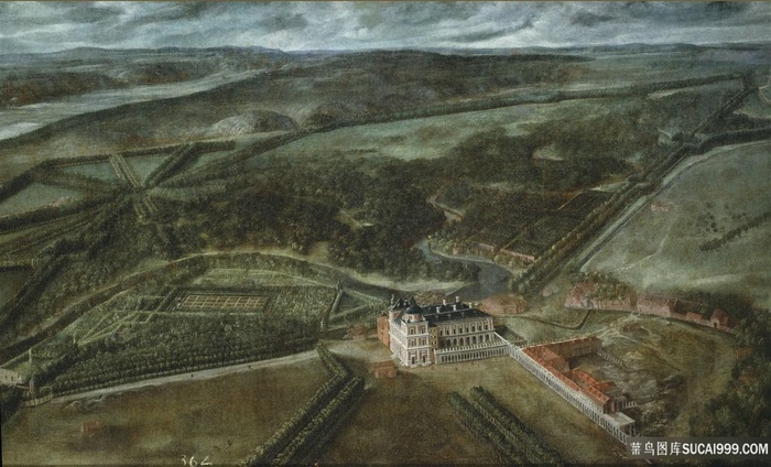 唯美田园鸟瞰图