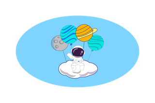 宇航员插画素材