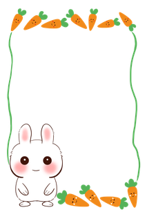 卡通兔子简约边框