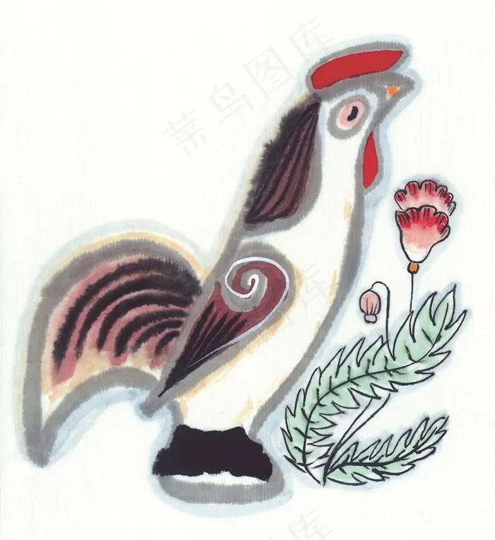 生肖动物国画图片素材