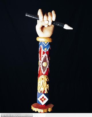 奉神器物-握毛笔的手