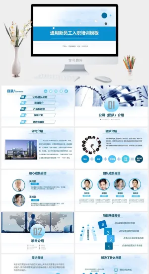 员工培训PPT模板预览图