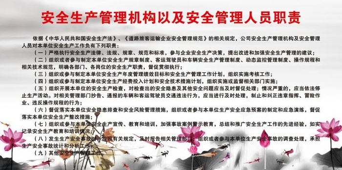 安全管理人员职责psd模版下载