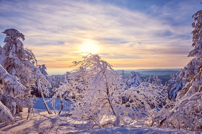 冬天自然背景风景