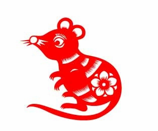 鼠剪纸 剪纸风元素eps,ai矢量模版下载