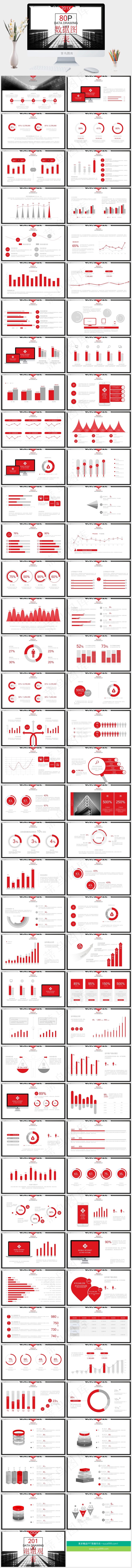 商务数据图表数据图大全PPT模板