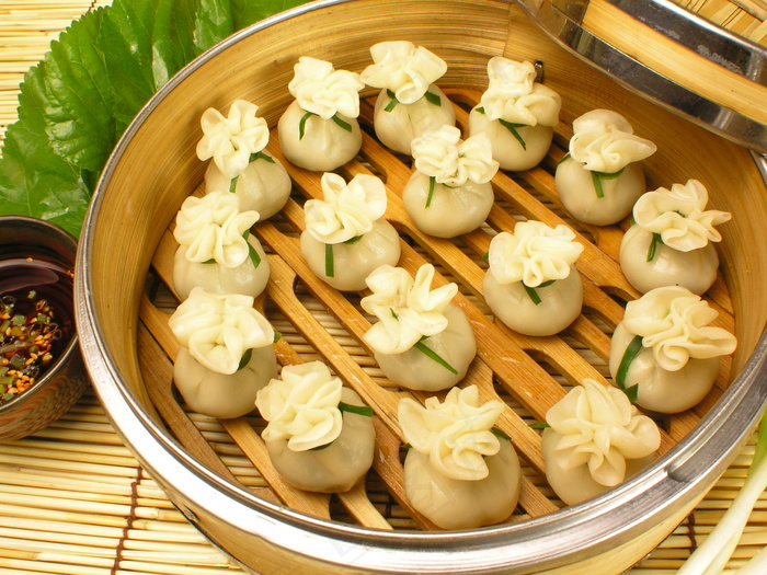 主食|小吃桑叶烧麦