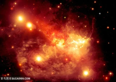 红色星焰宇宙背景图片 红色星焰宇宙背景图片