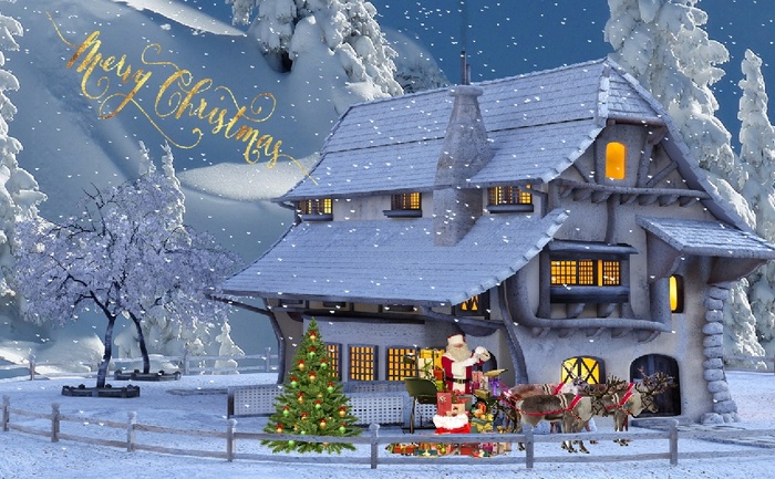 圣诞节冬天背景风景