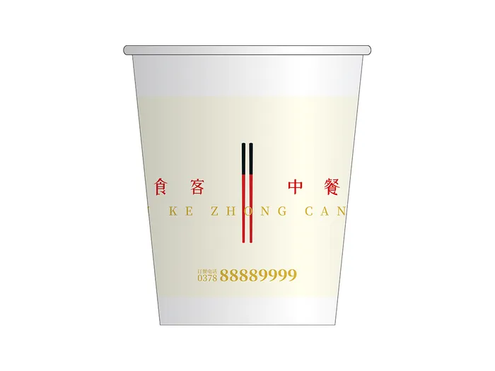 8.餐厅纸杯cdr矢量模版下载