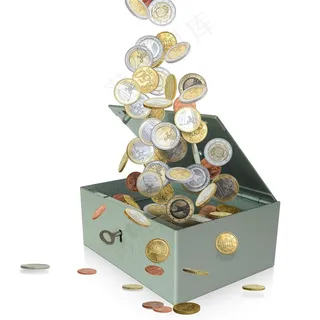 飘洒的硬币金币高清素材