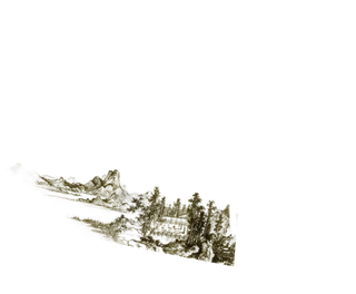 山水画素材中国风水墨画素材元素中国画