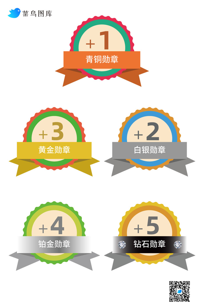 勋章矢量元素ai矢量模版下载