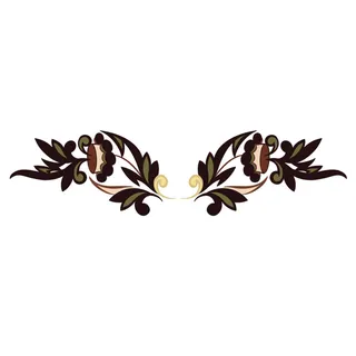 复古中国风国潮敦煌花纹花草插画手绘装饰小元素PSD素材