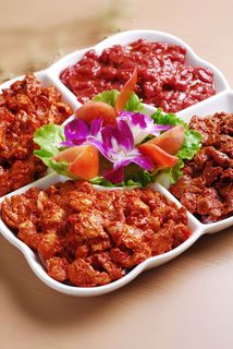 美食火锅配菜腌肉大拼盘 美食火锅配菜腌肉大拼盘