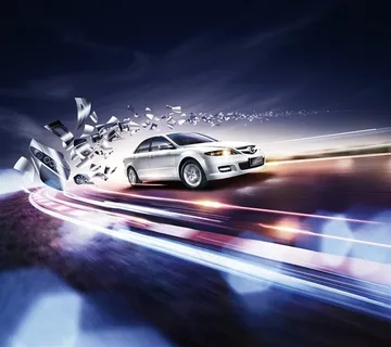 超高清马自达唯美流光汽车夜景图 超高清马自达唯美流光汽车夜景图