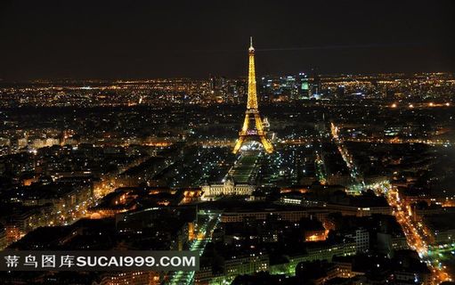 巴黎时尚都市夜景素材