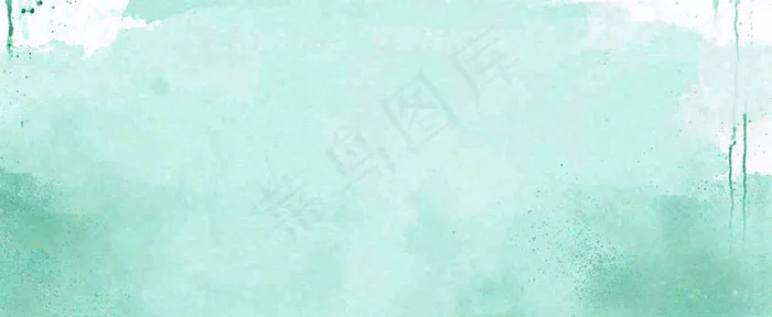 绿色水彩斑驳背景(1712x704)