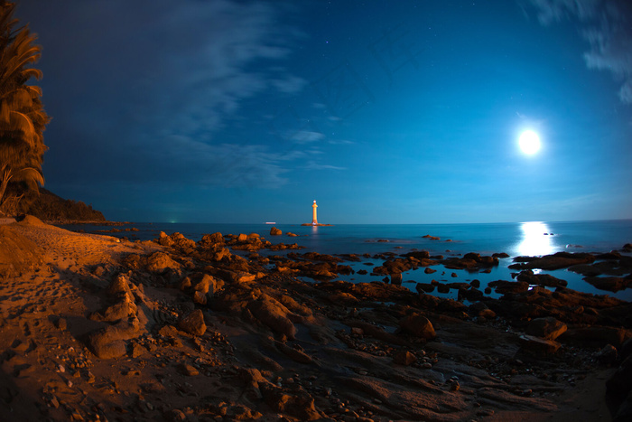 海南三亚大小洞天日出美景图片