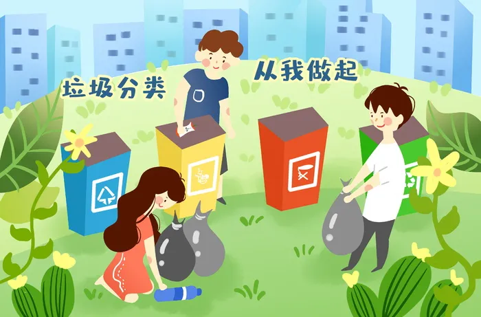 垃圾分类海报psd模版下载