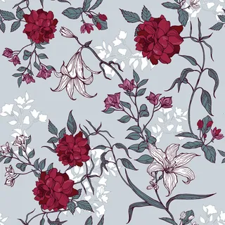 花卉唯美手绘花朵面料纹理手机壳布料面料印花服装矢量图案素材